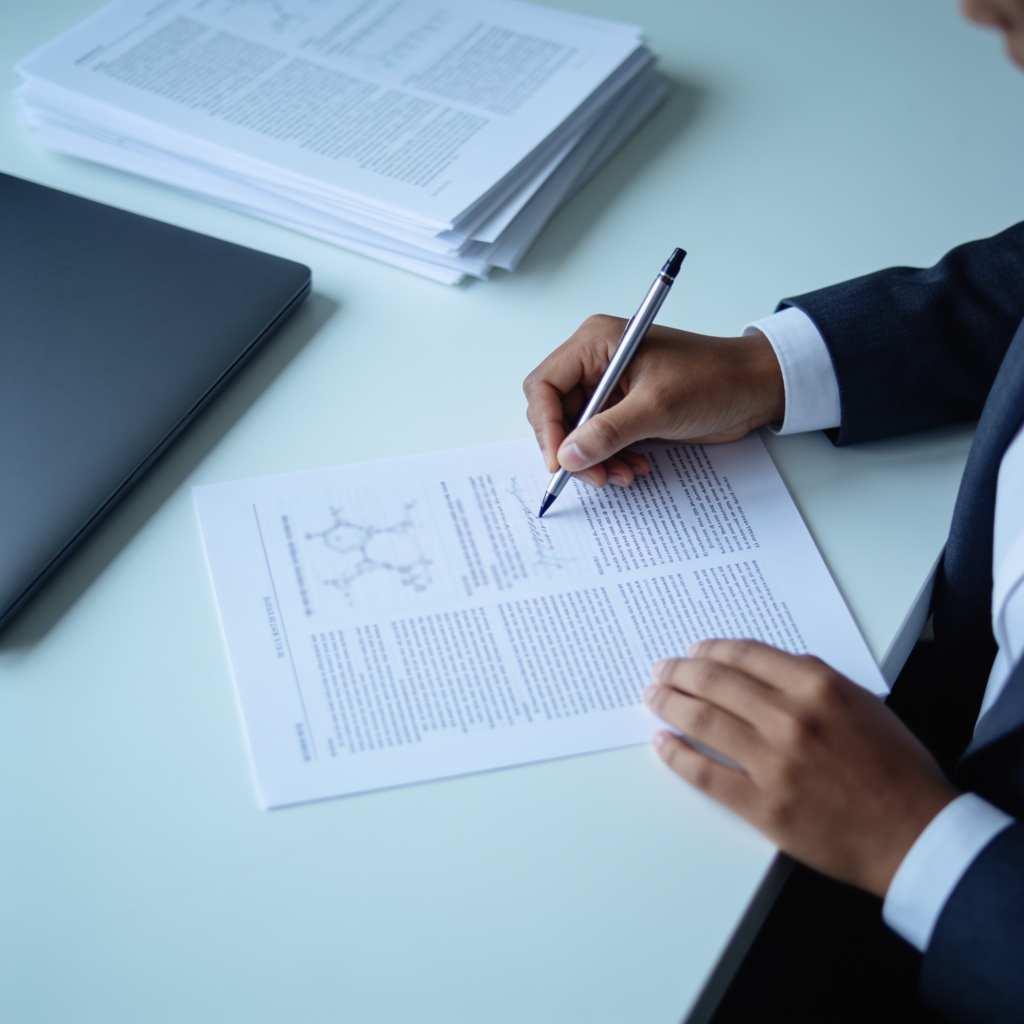 Modelos de documentos e guias de estudo impressos sobre uma mesa